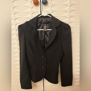 Grass Collection Black Button Blazer Jacket, Women’s Size Medium